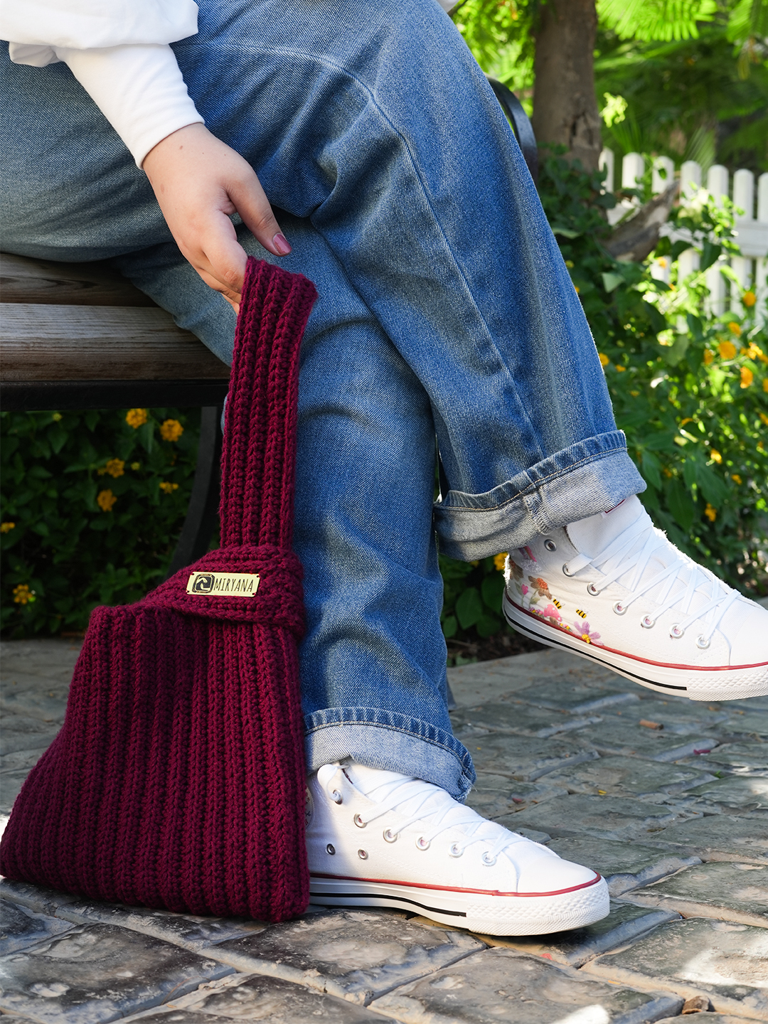 2 Mira Twist Handle Bag – Burgundy - Image 2