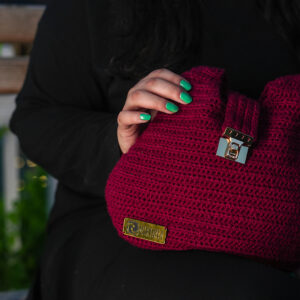 Mira Crochet Bag – Deep Burgundy