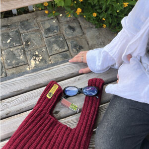 Mira Twist Handle Bag – Burgundy